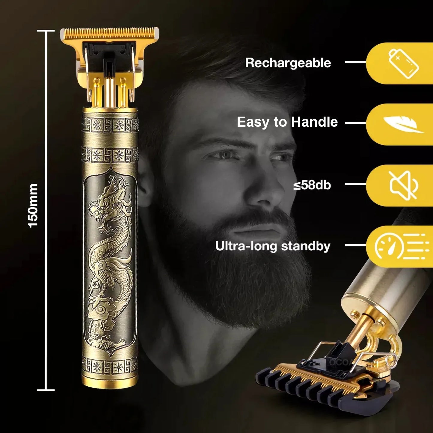 T9 Hair Cutting Machine Hair Clippers Rechargeable Beard Shaver