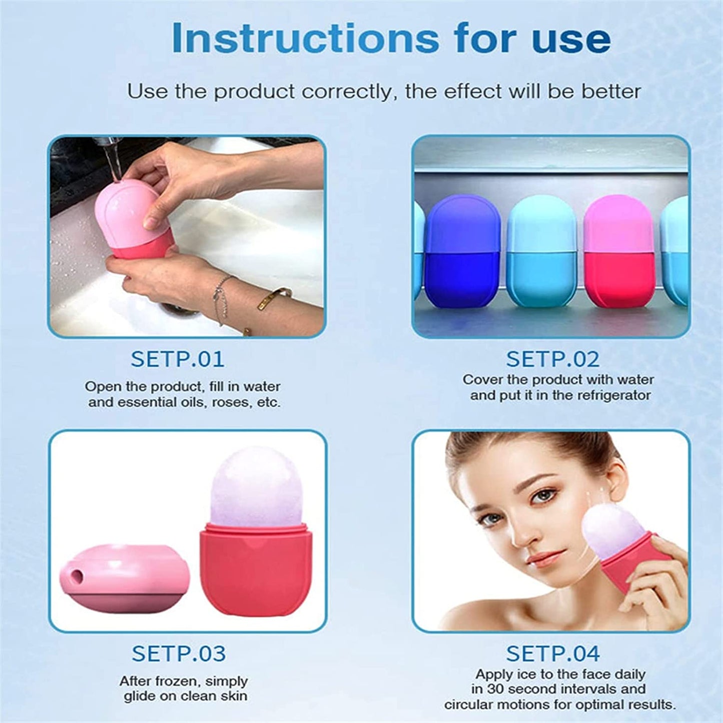 Silicone Facial Ice Roller