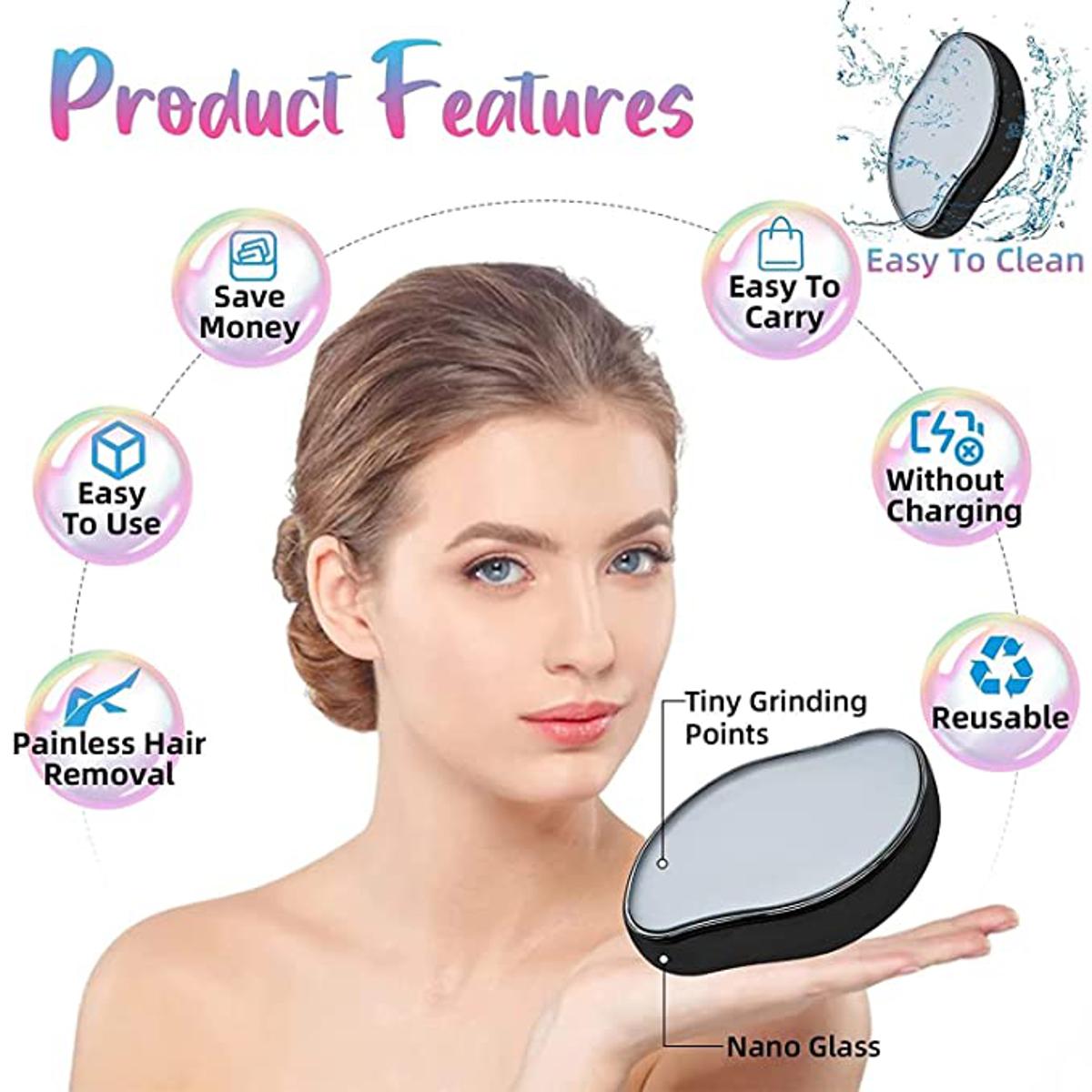 Nano Crystal Hair Remover Stone - Painless, Portable Hair Removal Tool