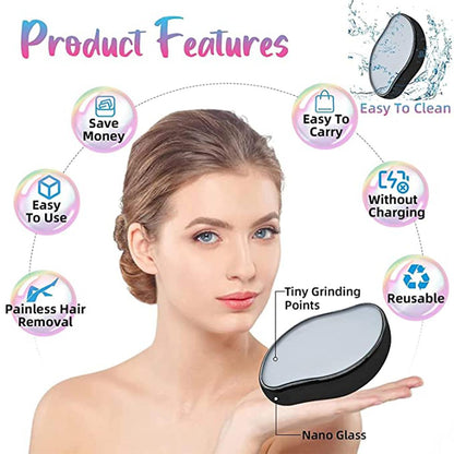 Nano Crystal Hair Remover Stone - Painless, Portable Hair Removal Tool