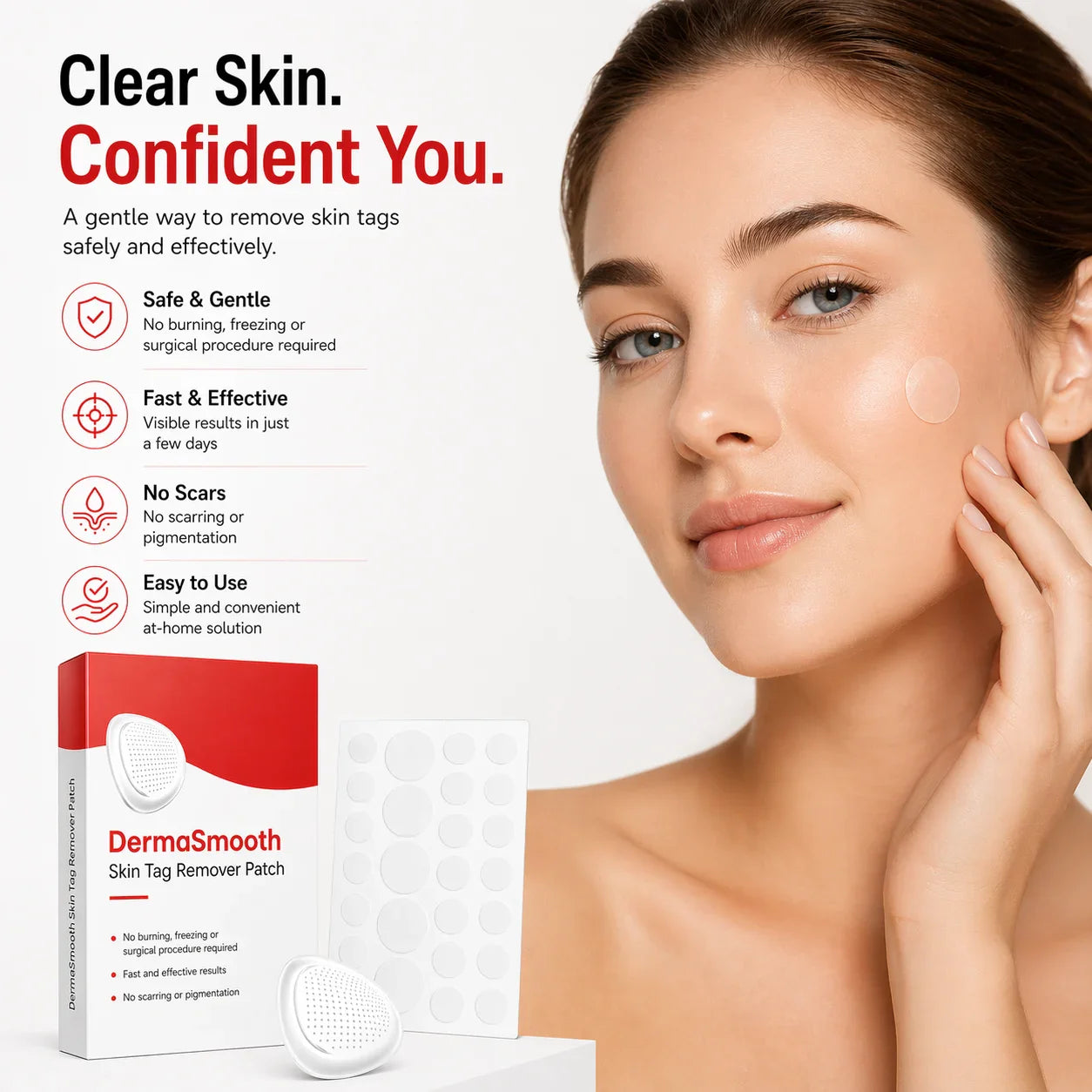 ✨ DermaSmooth™ Skin Tag Removal Patches | Safe, Painless & Fast-Acting Formula
